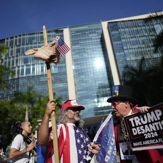 In court, Trump faced charges with no cameras present. Outside, he campaigned for all to see